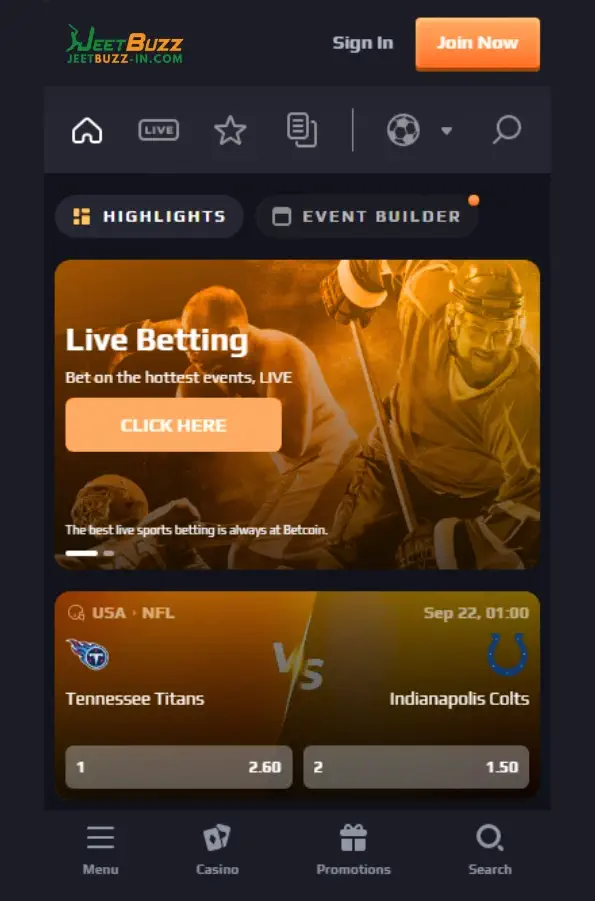 JEETBUZZ app download page interface.